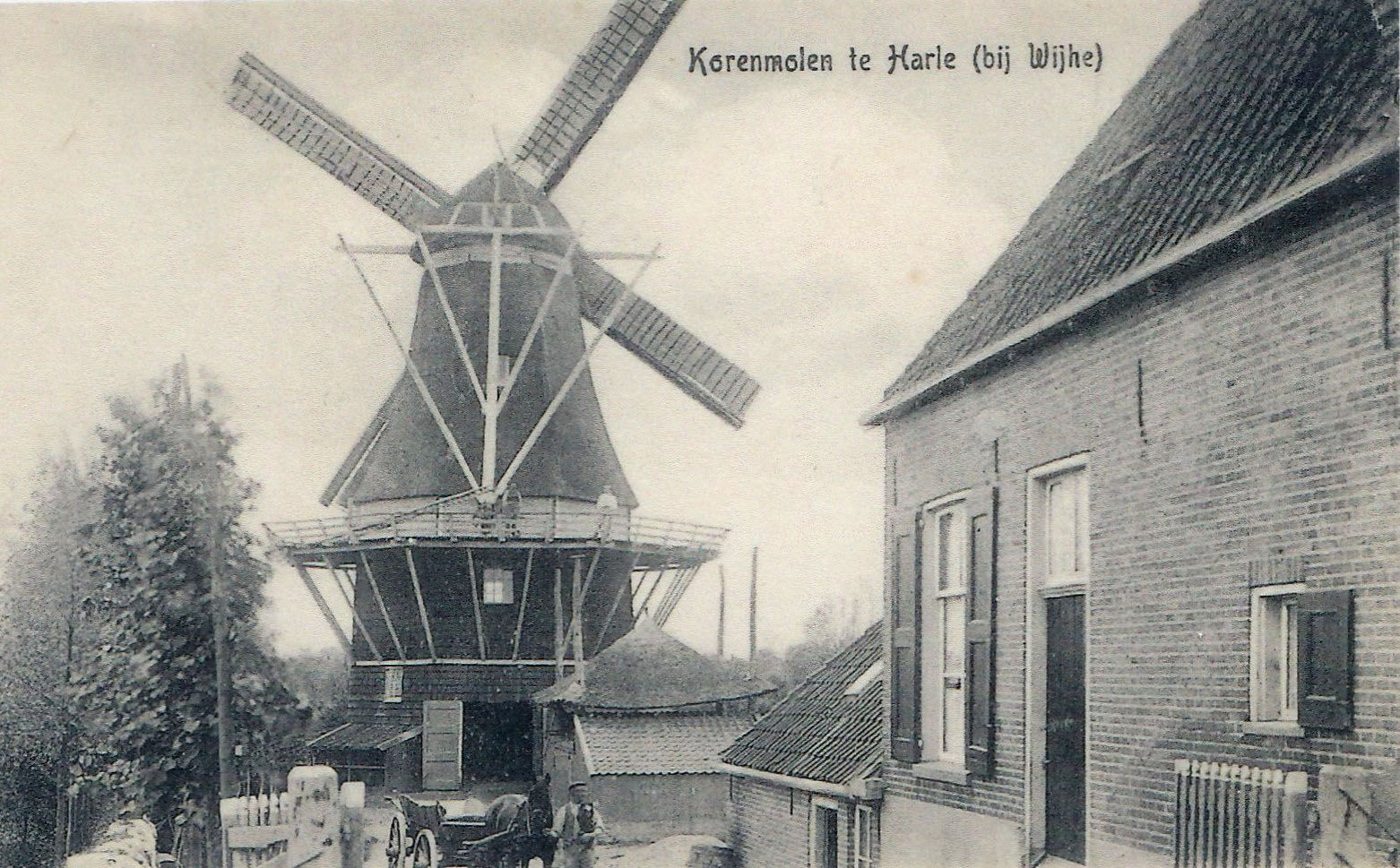 Wijhe, Marle, Onbekend. Ca. 1912. Korenmolen.
